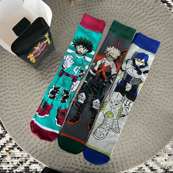 My Hero Academia 3 Piece Crew Sock Noodle Box - Picture 2 of 7